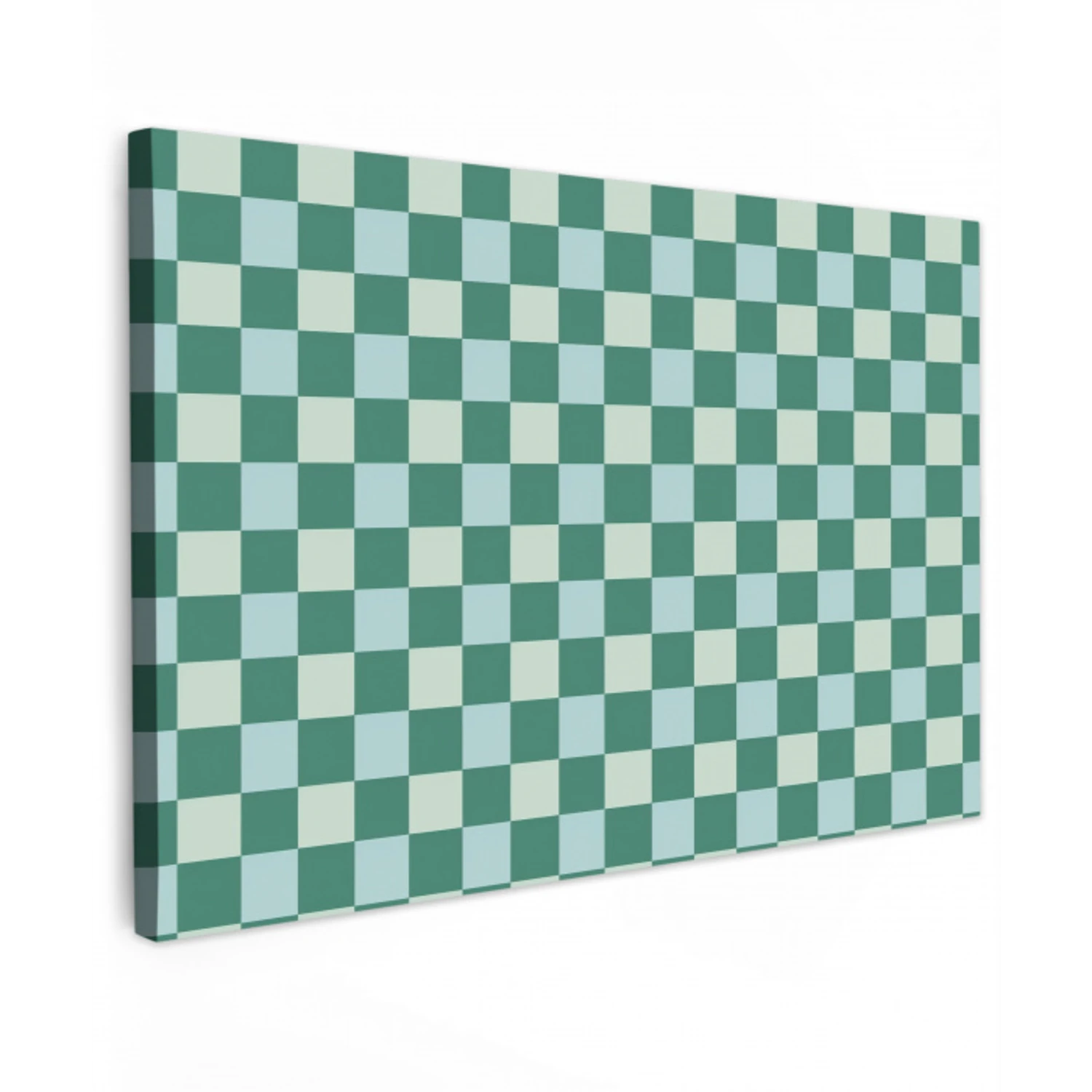 Schaak - Klassiek - Groen canvas 2cm klein 34 -z3d