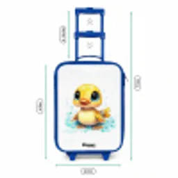 Lief eendje met blauwe ogen en waterspetters Kinderkoffer - Blauw klein -productfoto_formaten