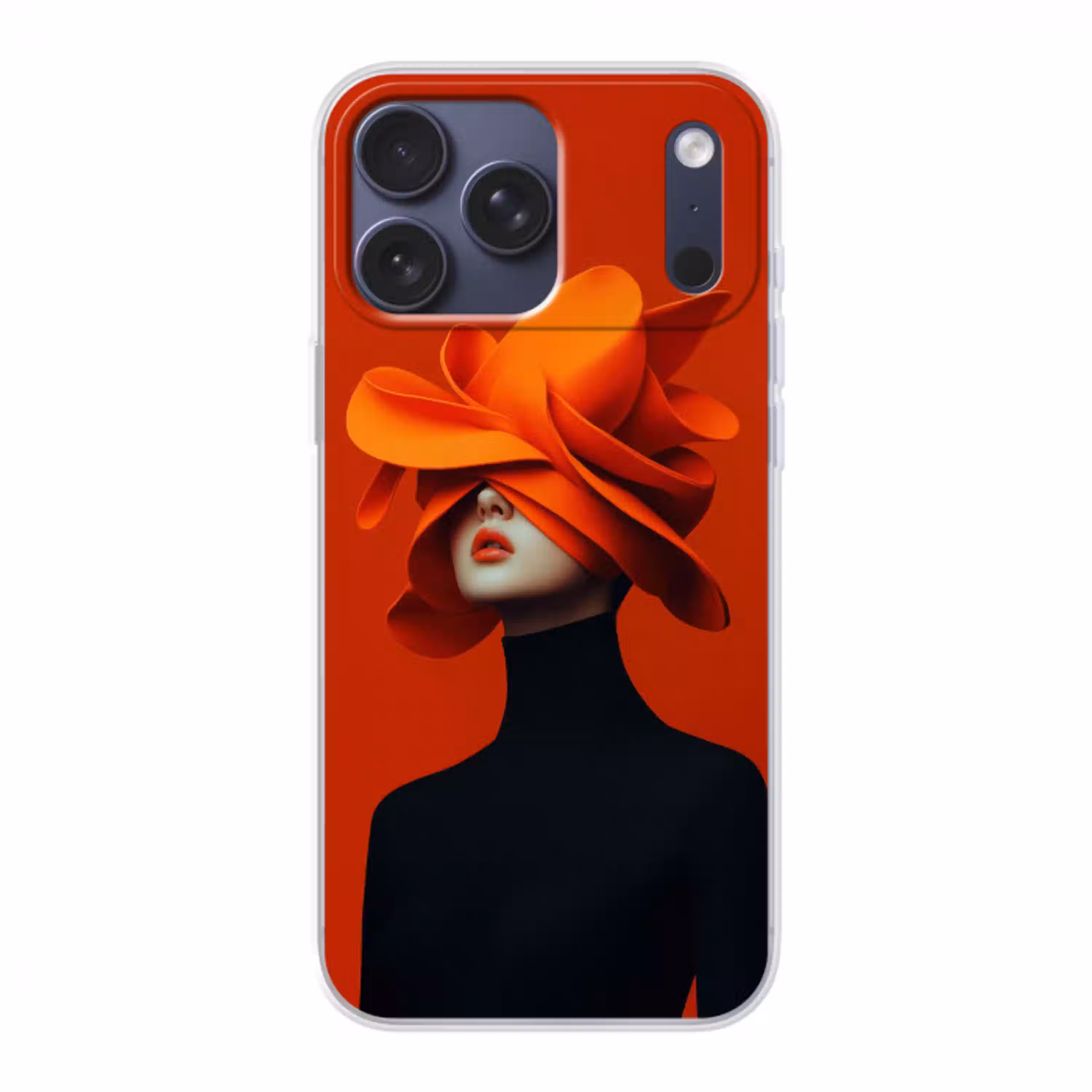 Oranje - Hoed - Vrouw Telefoonhoesje iPhone 17 Pro Max klein -3d