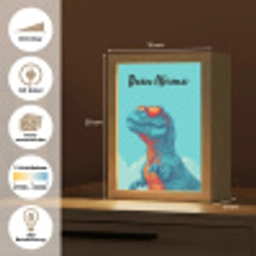 Dino - Blauw - Zonnebril - Wolken Light Box met kabel (Kinderlampje) klein -USP_websiteoverzichtDE