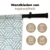 Groen - Geometrie - Patronen - Abstract Wandkleed katoen klein 269 -sfeer2