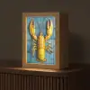 Kreeft - Geel - Blauw - Tegels Light Box met kabel (Tafellamp) klein -z3d_website