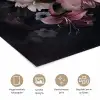Bloemen - Vintage - Pastel - Zwart - Boeket poster papier klein -closeup_NL