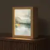 Groen - Modern - Abstract - Goud Light Box met kabel (Tafellamp) klein -z3d_website