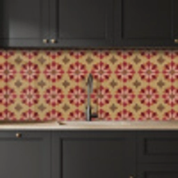 Bloemen - Retro - Groen keuken achterwand 2 middel 871 -sfeer1
