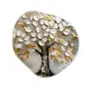 Boom - Beige - Grijs - Goud - Abstract Wandcirkel Organisch Forex 3mm klein -3d
