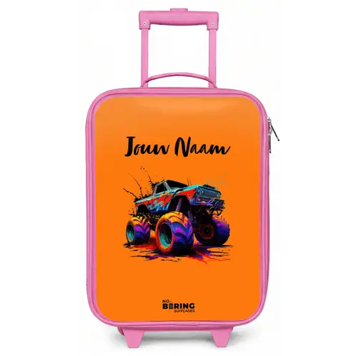 Rainbow Wheels Kinderkoffer - Roze klein -zz3dotto
