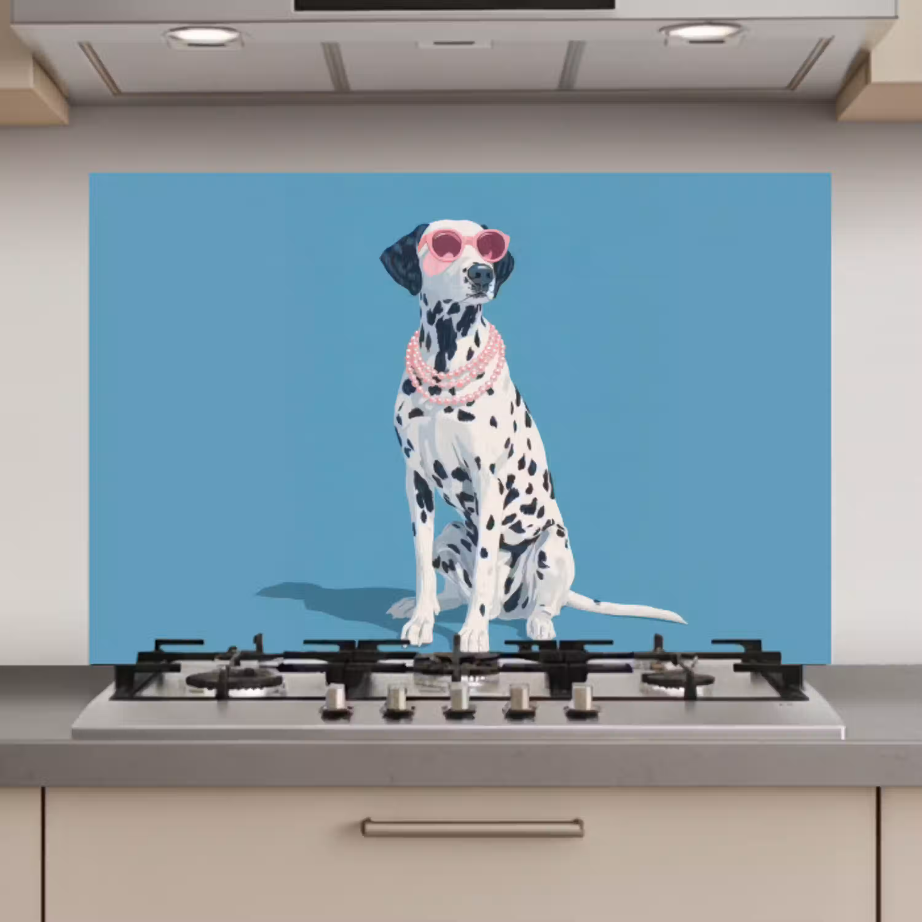 Dalmatiër - Zonnebril - Blauw keuken achterwand spatscherm klein -3d_website