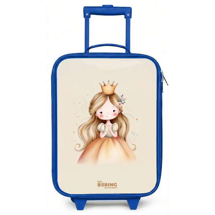Prinses in gouden tinten Kinderkoffer - Blauw klein -zz3dotto