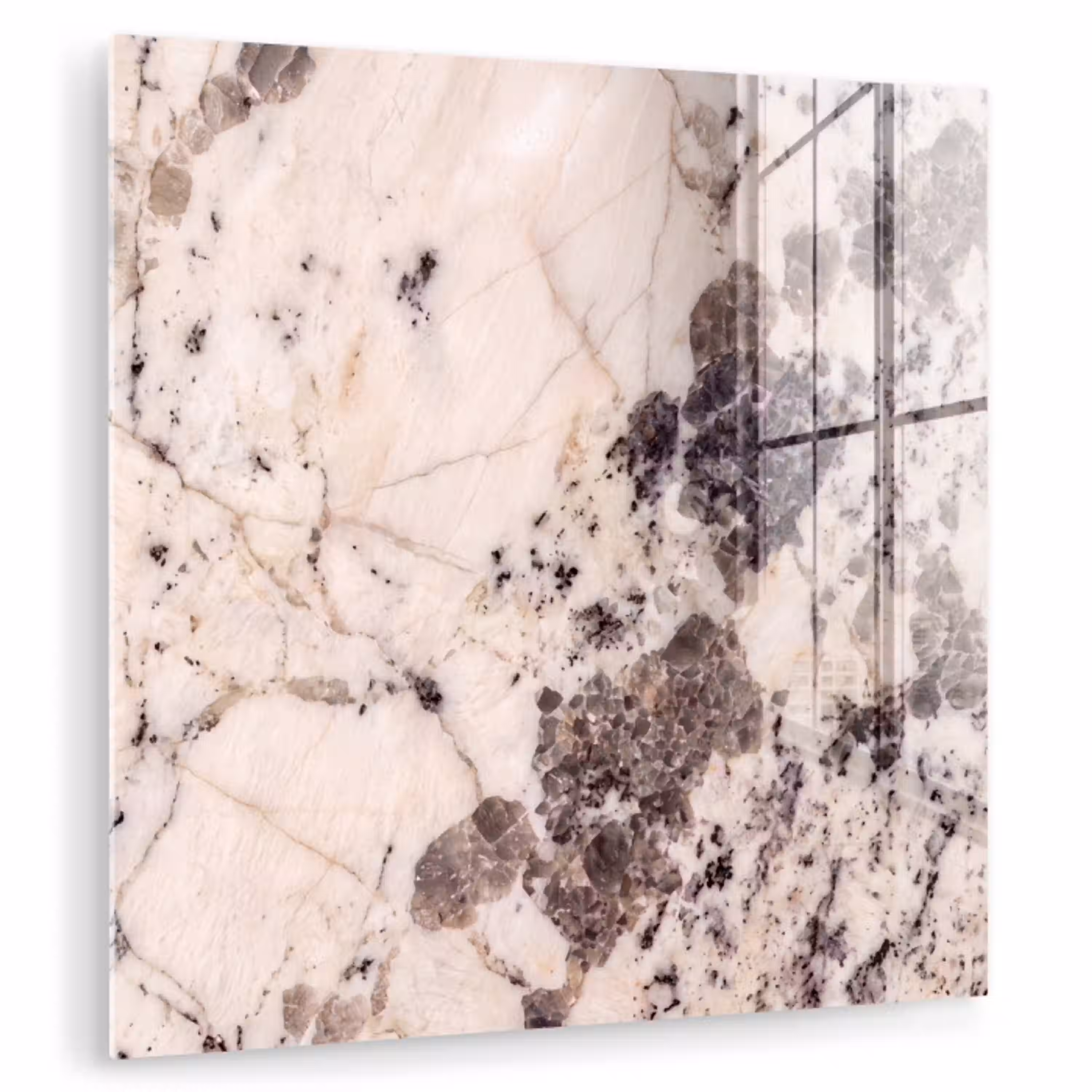 Natuursteen - Patroon - Abstract - Beige - Grijs plexiglas 5mm klein -zzzproduct_nieuw