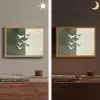 Japandi - Vogel - Groen Light Box met batterij (Wandlamp) middel -sfeer3