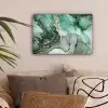 Goud - Marmer - Groen - Luxe - Marmerlook - Grijs canvas 2cm klein -sfeer1