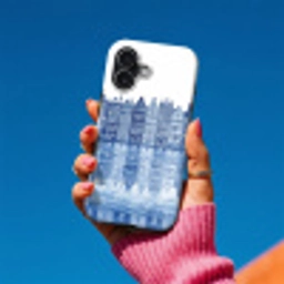 Aquarel - Grachtenpanden - Delfts - Blauw Toughcase MagSafe Apple iPhone 17 klein -Sfeer1V