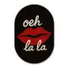 Lip - Rood - Quote Wandcirkel Ovaal Forex klein -3d