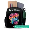 Controller - Game - Graffiti - Tekst Rugzak - Zwart middel -inhoud_NL