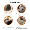 Gezichtje - Zon - Zand - Getekend Inductie beschermer vinyl 3mm klein -zzzzzzz-td-werking
