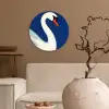Zwaan - Wit - Snavel - Illustratie Wandcirkel plexiglas klein -sfeer1
