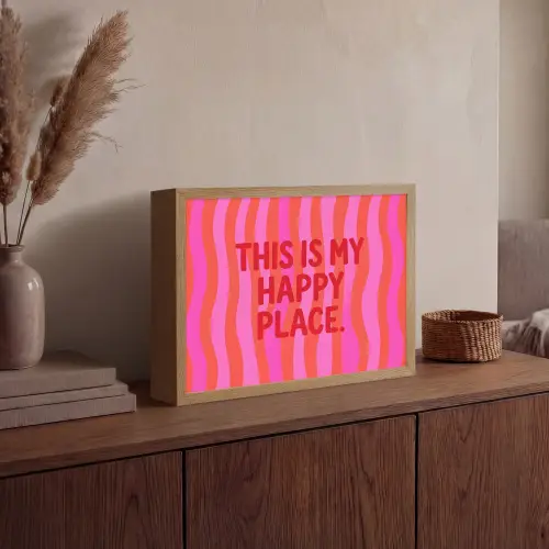 Tekst - Modern - Kleurrijk Light Box met batterij (Wandlamp) middel -sfeer2