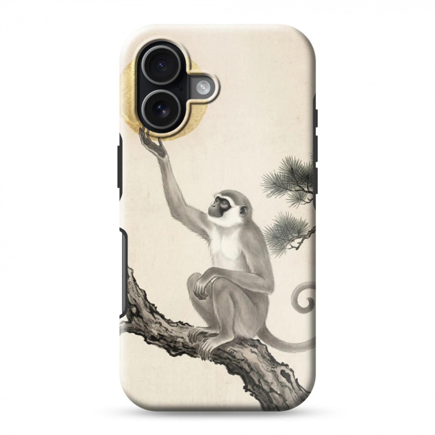 Aap - Maan - Goud Toughcase MagSafe Apple iPhone 17 klein -3d