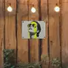 Vrouw - Bril - Verf tuinposter los doek klein -sfeer1