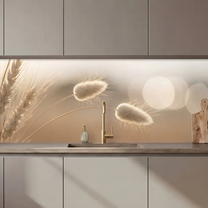Hazestaartgras - Graanharen - Zonlicht keuken achterwand 2 middel zz_3dshopping
