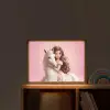 Prinses - Roze - Eenhoorn Light Box met batterij (Wandlamp kind) middel -sfeer1_kind