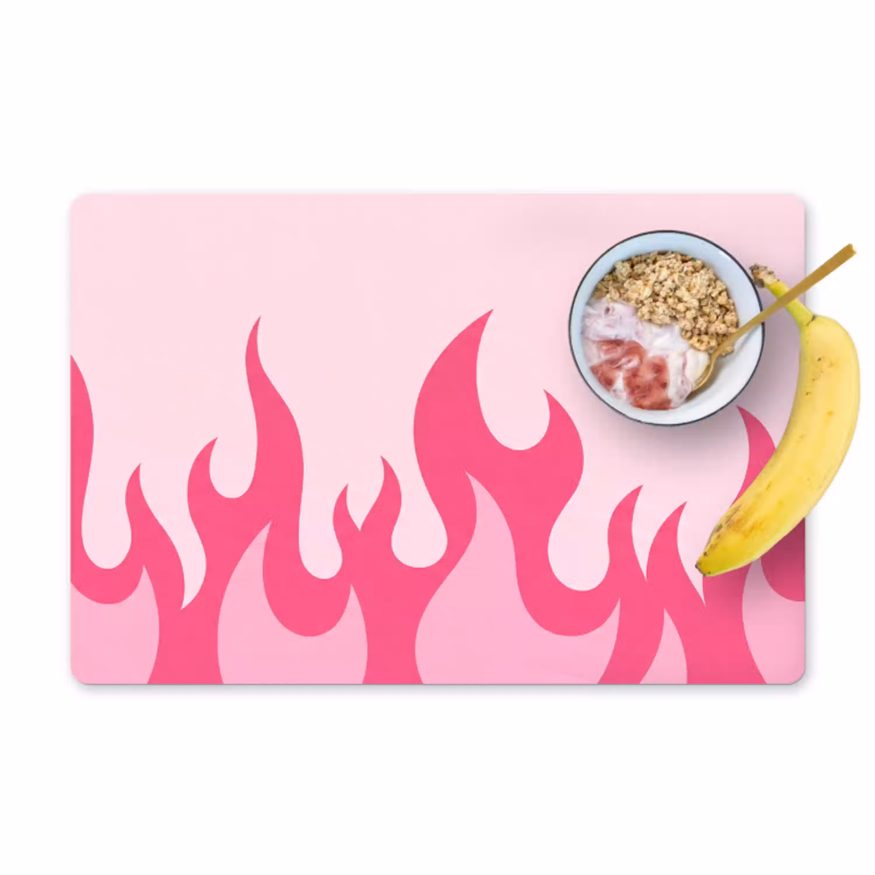 Vlammen - Patroon - Abstract - Modern - Roze Placemat vinyl groot -zzzproduct_Kitchenyeah-website