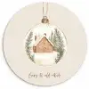 Quote - Winter - Kerst - Beige - Kerstbal Wandcirkel kunststof plaat 5mm dik klein -3d