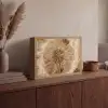 Paardenbloem - Bloemen - Natuur - Bruin Light Box met batterij (Wandlamp) middel -sfeer2