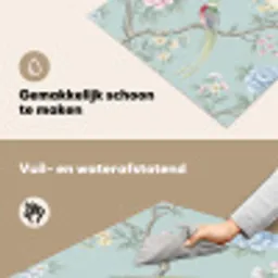 Vogel - Bloemen - Kleurrijk Inductie beschemer met haakjes klein -ky-schoon-nl