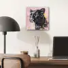Zwart - Panter - Roze - Abstract plexiglas 5mm klein -sfeer6