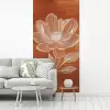Bloem - Minimalistisch - Wit fotobehang vinyl groot -woonkamer