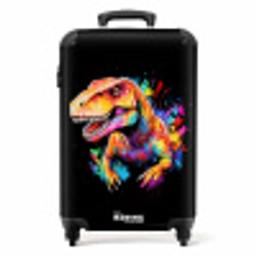Dinosaurus met kleurrijke graffiti NBS - Handbagage koffer - Unisex middel -productfoto_recht