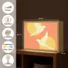 Vogels - Cirkels - Geel Light Box met batterij (Wandlamp) middel -USP_websiteoverzichtNL