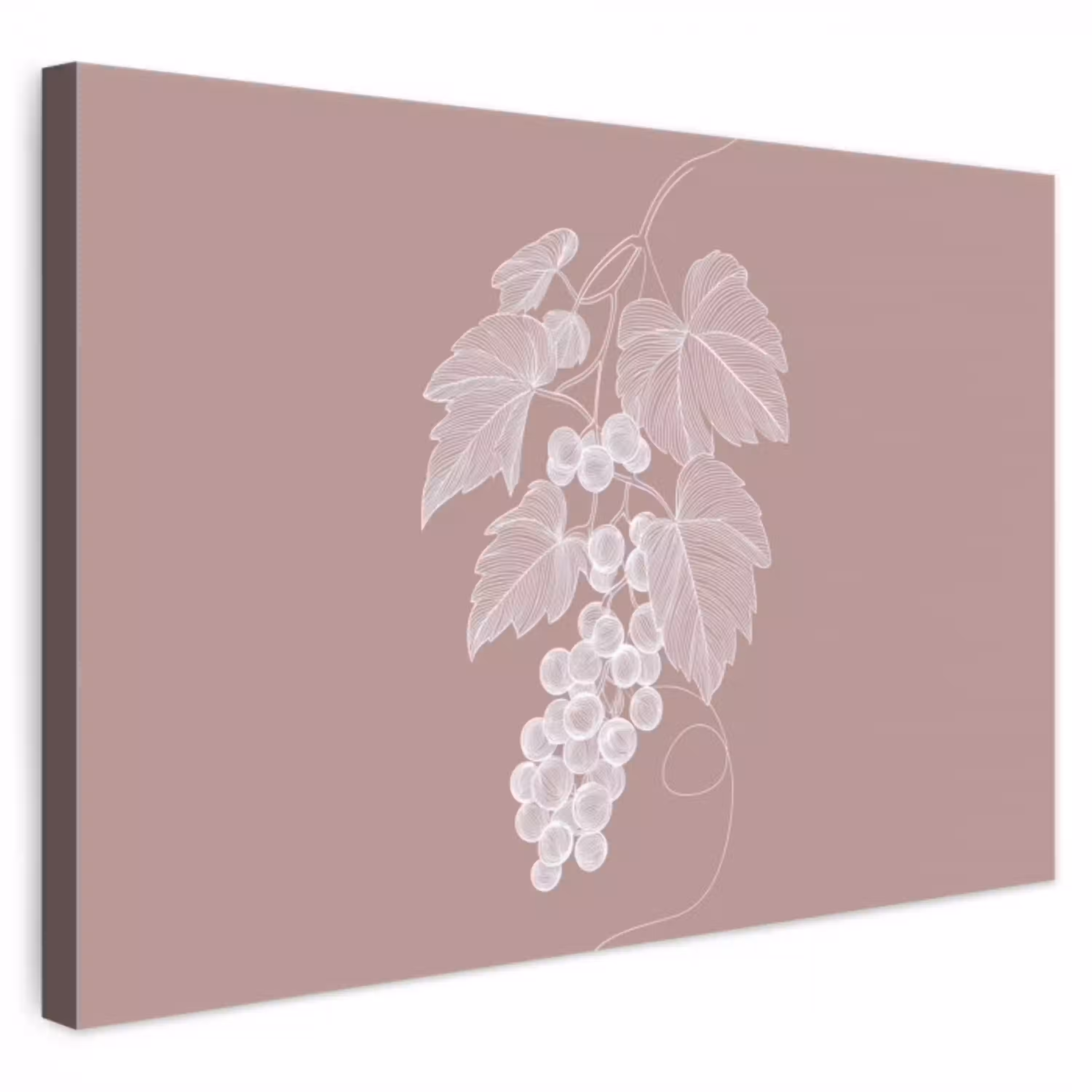 Tros - Druiven - Illustratie - Bladeren canvas 2cm klein -3d