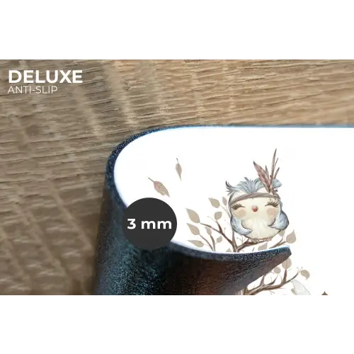 Wilde dieren - Bos - Illustratie Placemat vinyl groot -closeup