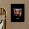 Schotse hooglander als graffiti art canvas 2cm klein -sfeer3