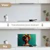 Vrouw - Hoodtooi - Tropisch - Fruit - Druiven keuken achterwand spatscherm klein -voor_na_NL