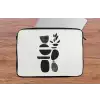 Japandi - Zwart - Abstract laptophoes neopreen klein -tafel