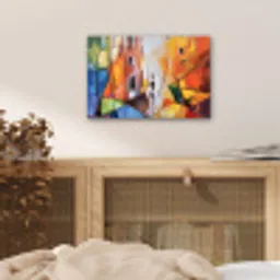 Abstract - Kunst - Schilderij - Kleuren aluminium wit klein -sfeer3
