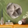 Strand - Zeester - Zand - Beige Wandcirkel Organisch Plexiglas middel -sfeer2