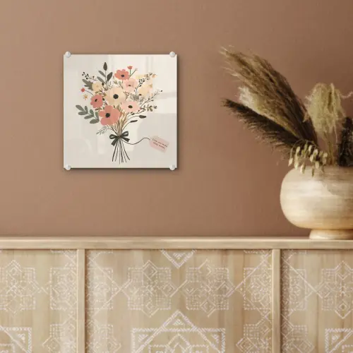 Bloemen - Quote - Beige - Lint plexiglas 5mm klein -sfeer5