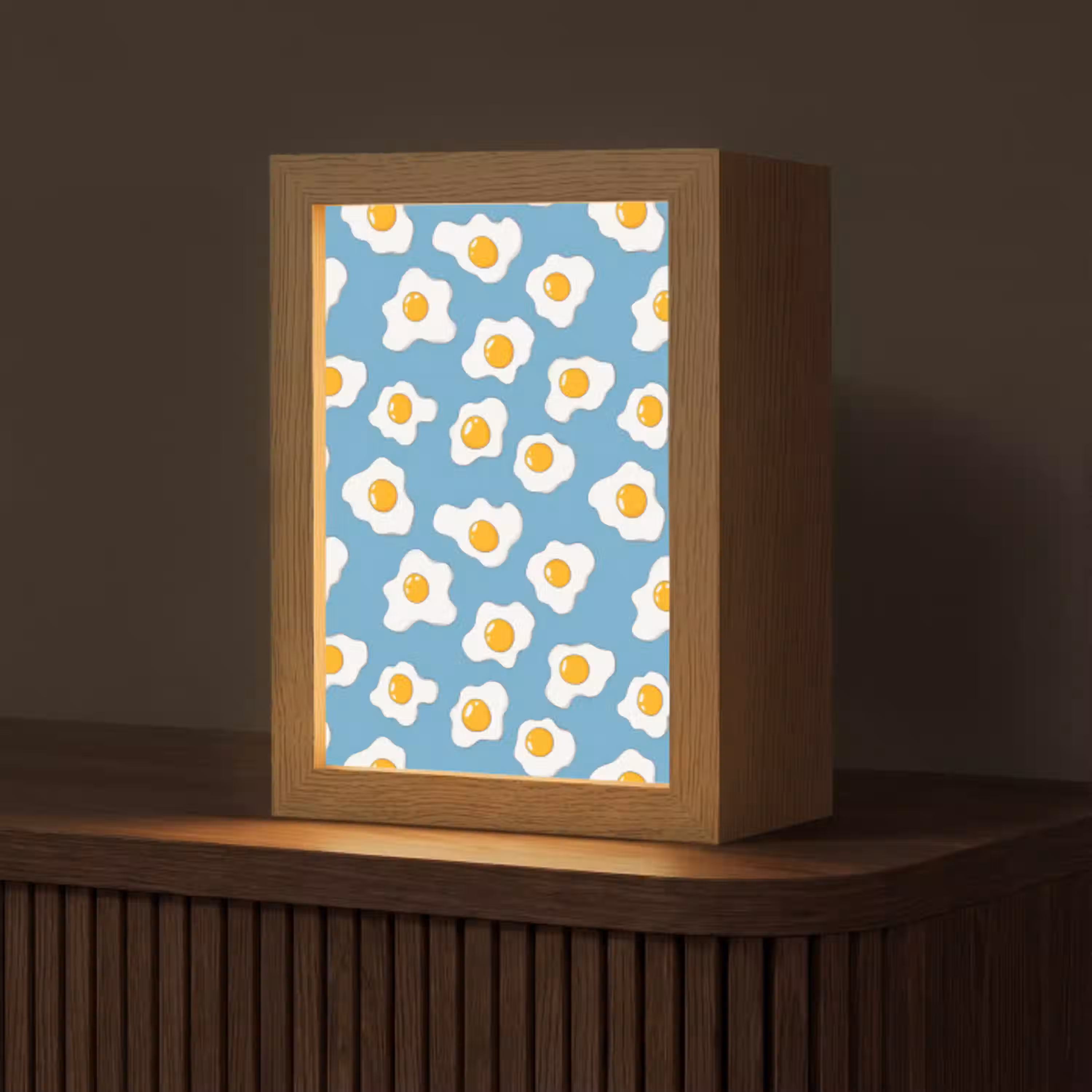 Eieren - Dooiers - Blauw Light Box met kabel (Tafellamp) klein 925 -z3d_website