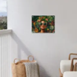 Vrouw - Panterprint - Jungle - Natuur - Luxe tuinposter los doek klein -sfeer8
