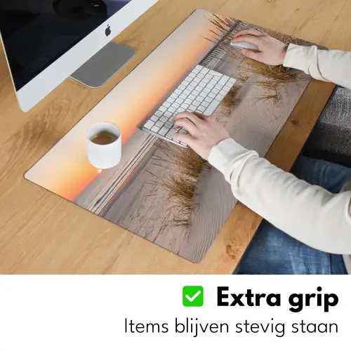 Pier - Zonsondergang - Strand Muismat XXL klein -sfeer3