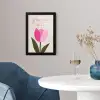 Tulp - Roze - Valentijn - Bloem fotolijst zwart zonder passe partout klein -sfeer4