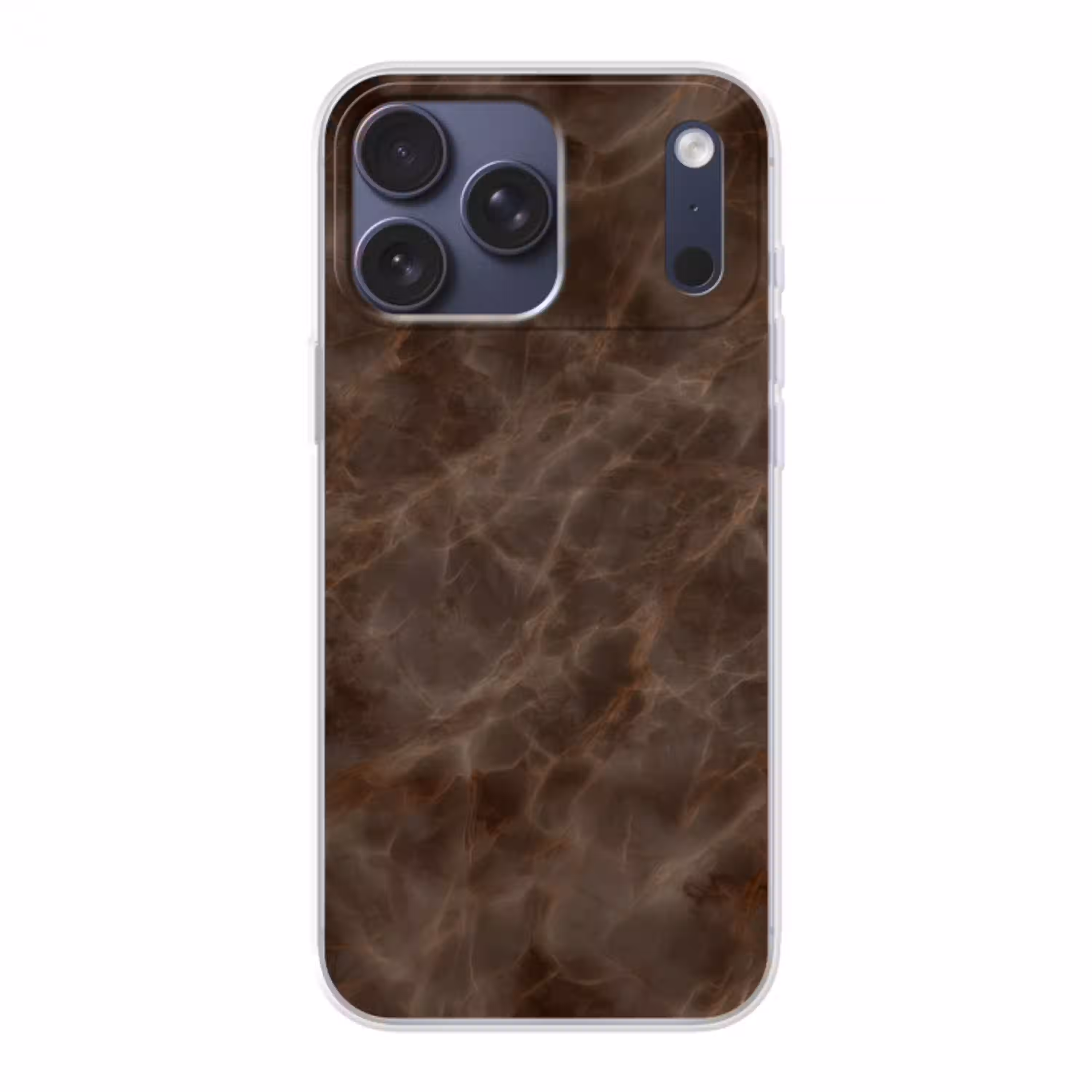 Bruin marmer - Organisch - Natuursteen Telefoonhoesje iPhone 17 Pro Max klein -3d