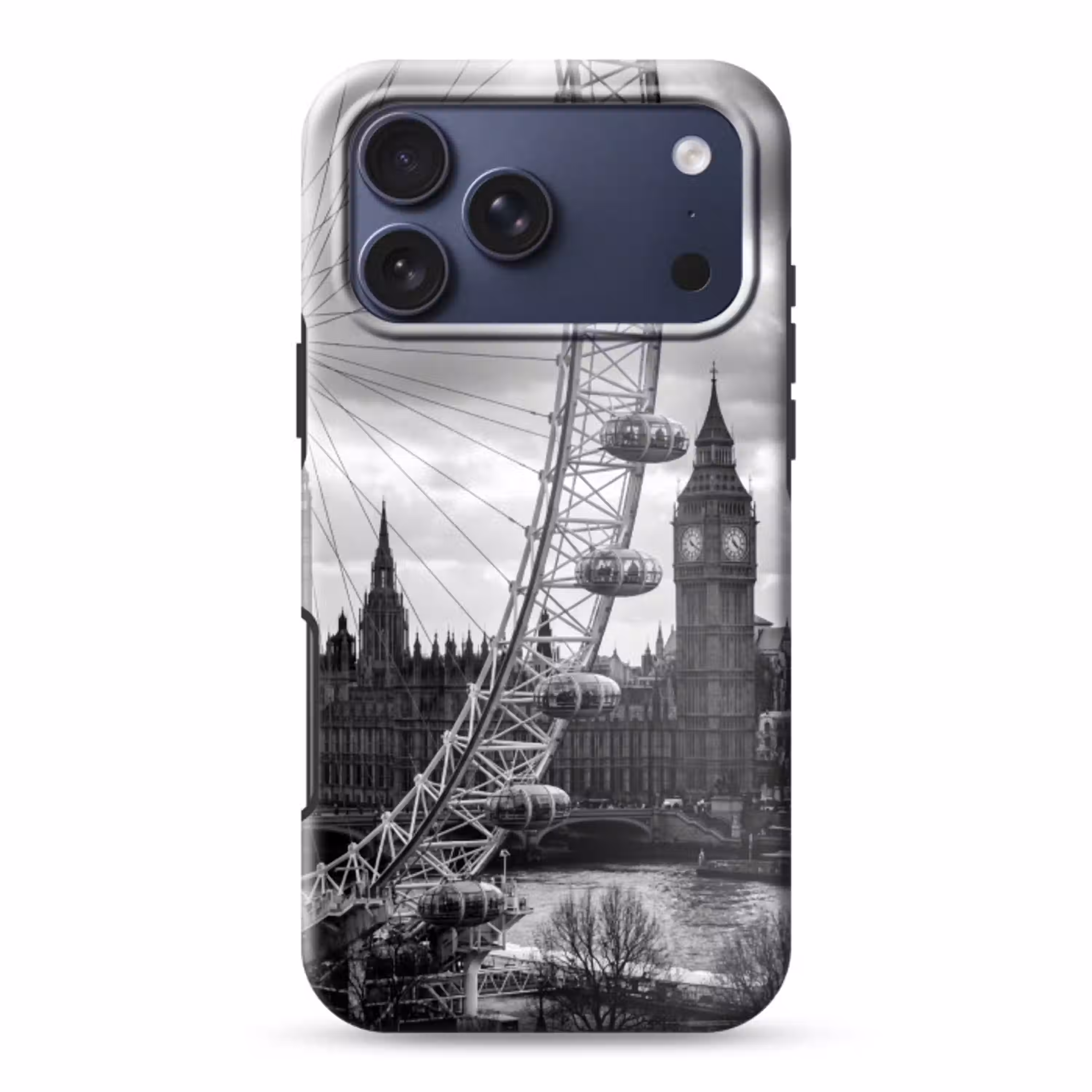 Reuzenrad - Klokkentoren - Architectuur - Zwart-wit - Stad Toughcase MagSafe Apple iPhone 17 Pro Max klein -3d