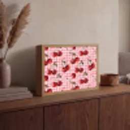 Kersen - Blokken - Rood Light Box met batterij (Wandlamp) middel 907 -sfeer2