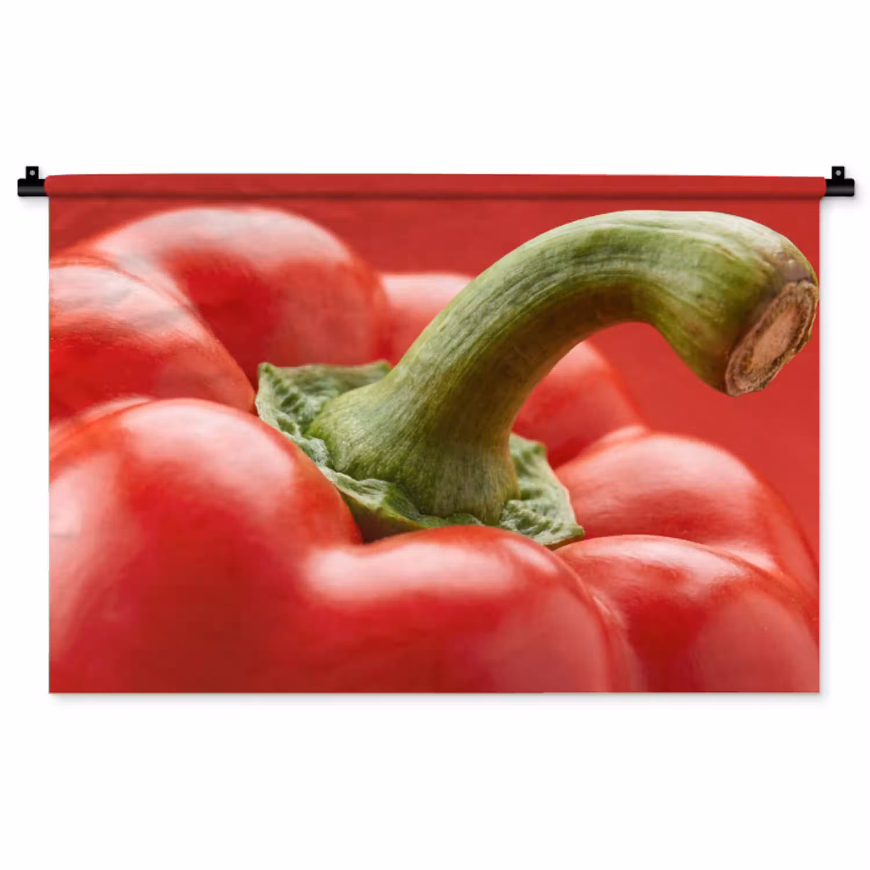 Eten - Paprika - Rood Wandkleed katoen middel -zz3d